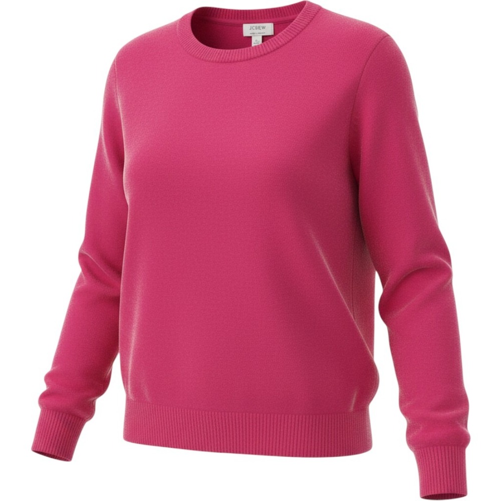 J.Crew Extra-Soft Crewneck Sweater Bright Plum Pink BJ851 Womens Large NWT